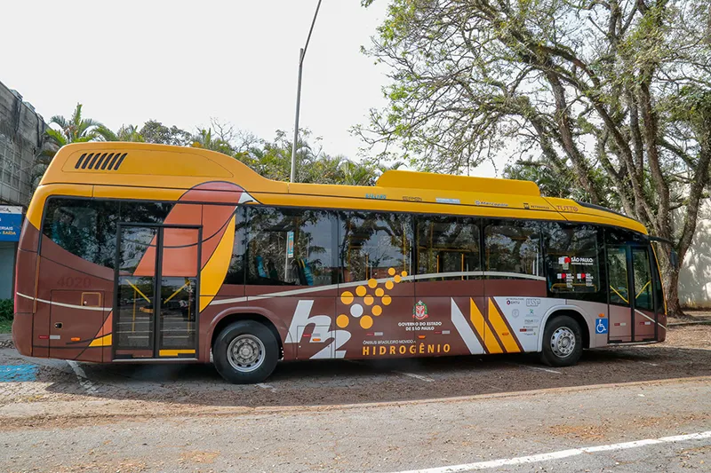 Ônibus movido a hidrogênio - Foto: Cecília Bastos/USP Imagens